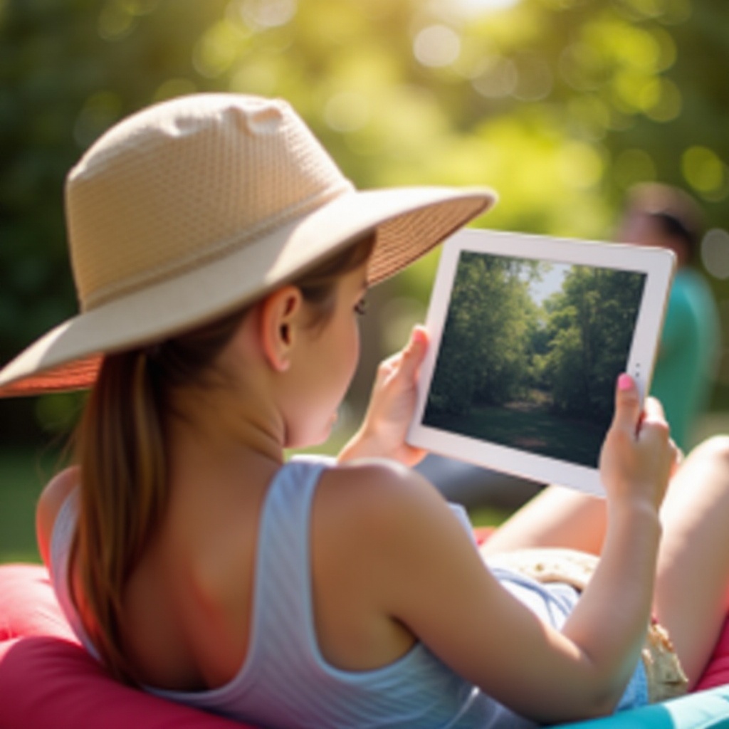 كيفية قراءة جهاز آيباد تحت الشمس