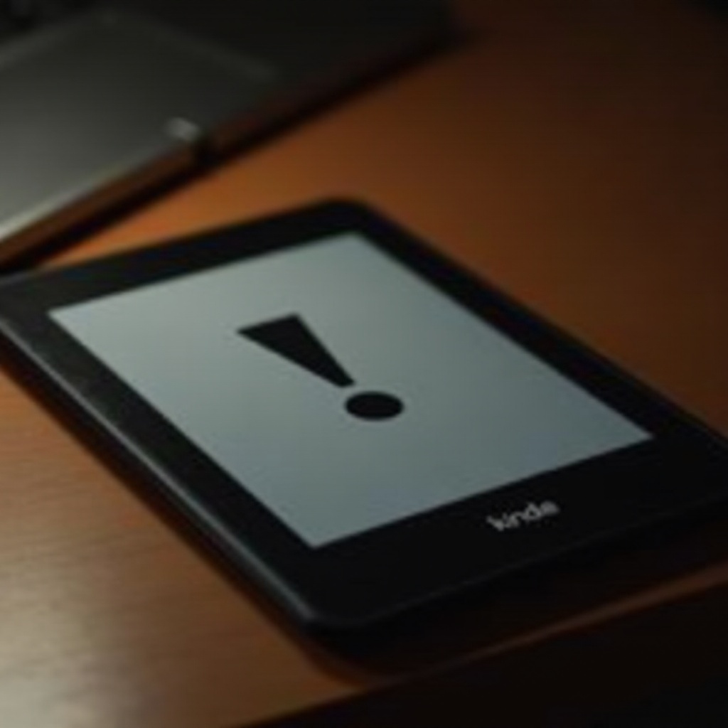 восклицательный знак на батарее Kindle