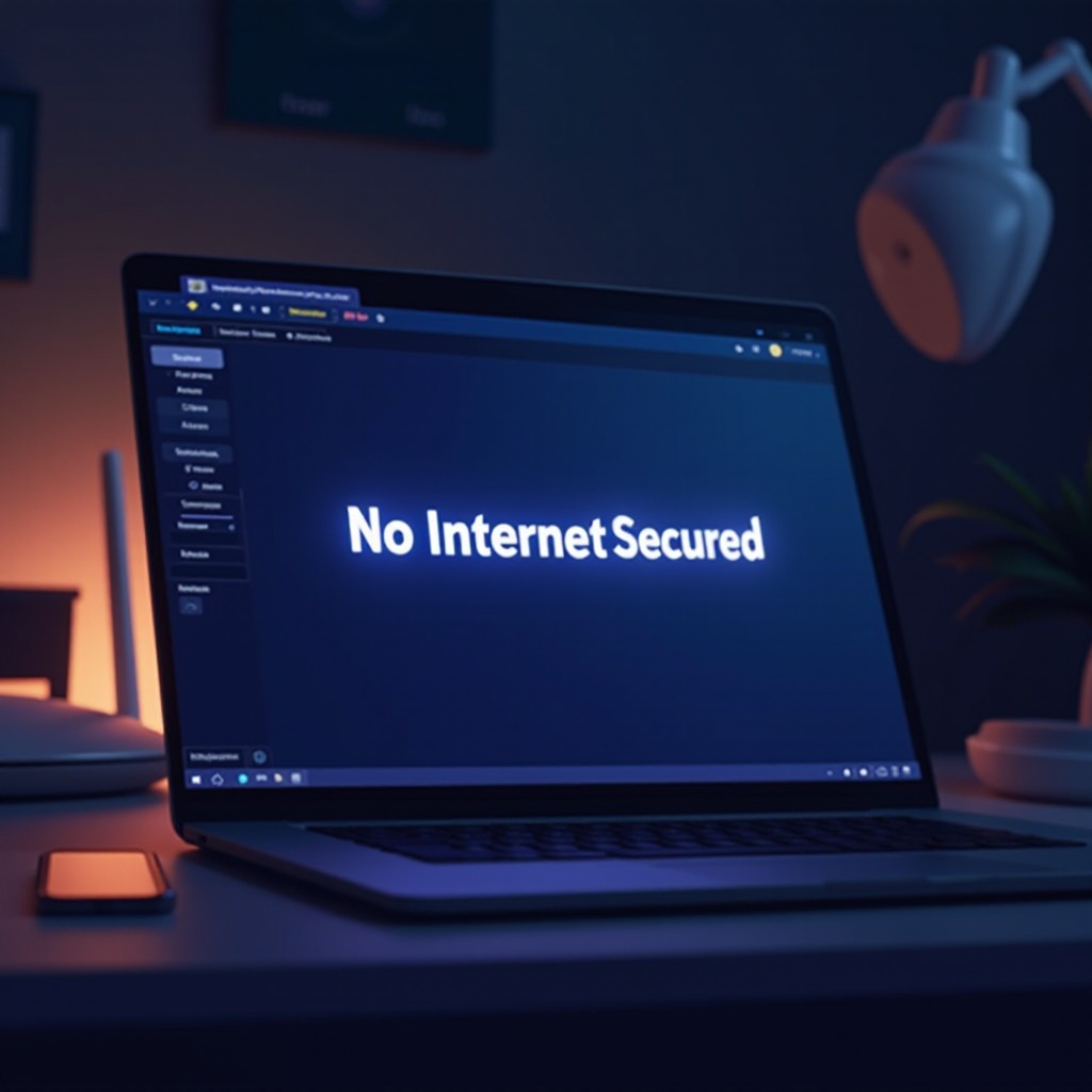 dlaczego mój laptop mówi brak internetu chroniony