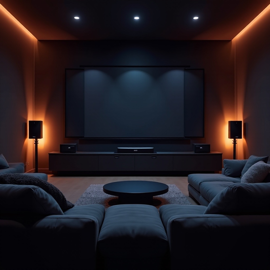 distance between front speakers home theater kef