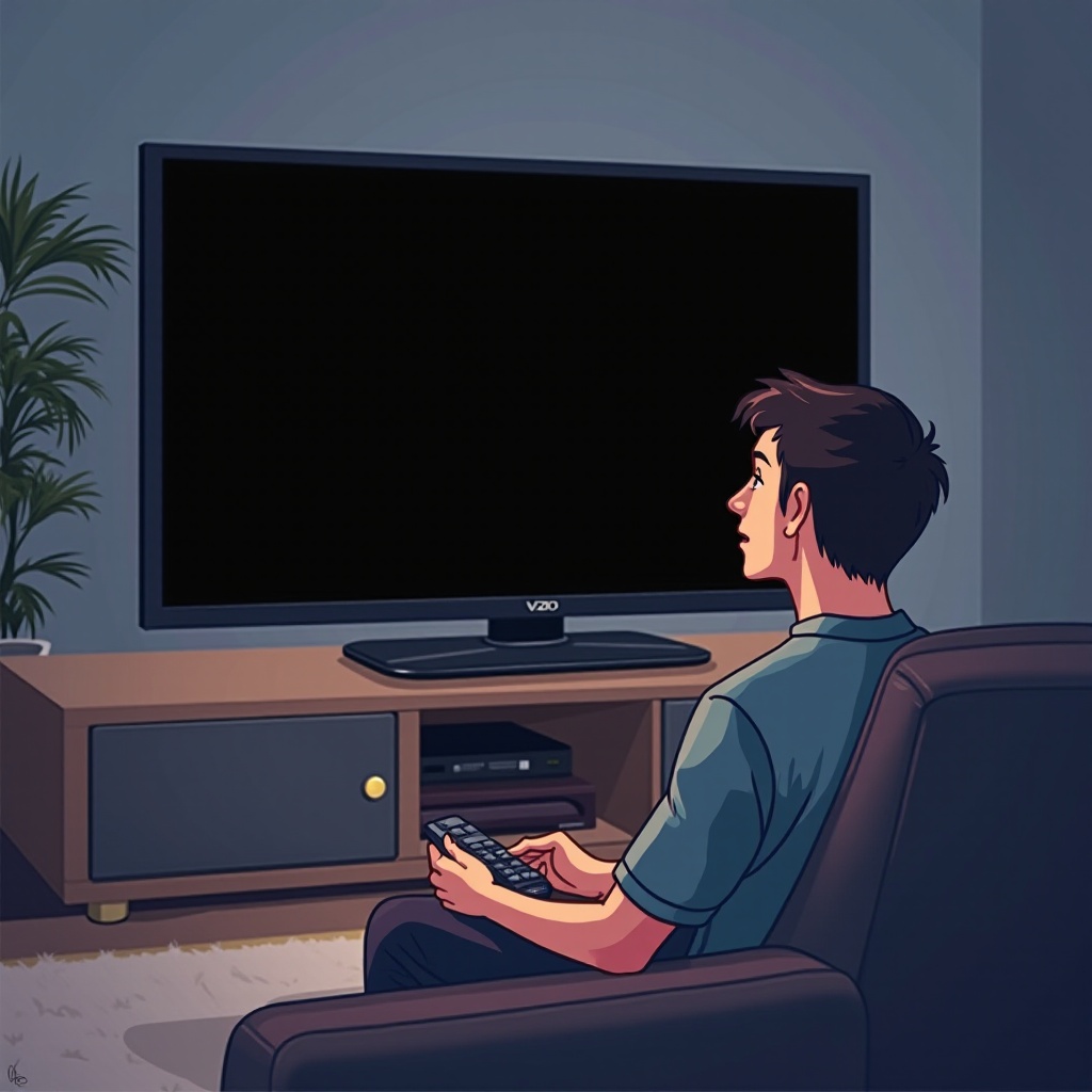 черен екран на телевизора Vizio