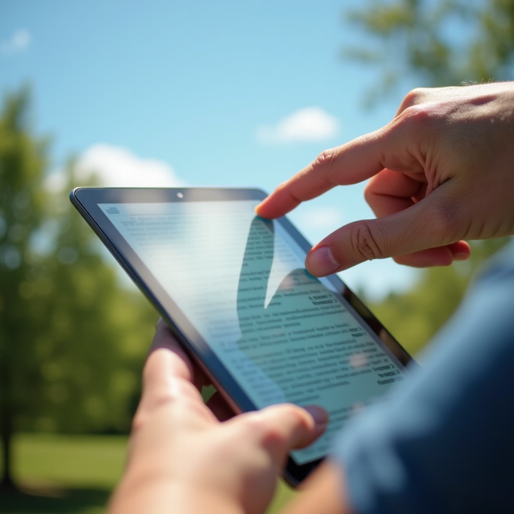 jak czytać iPad w słońcu