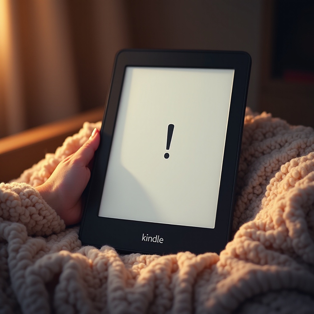 восклицательный знак на батарее Kindle