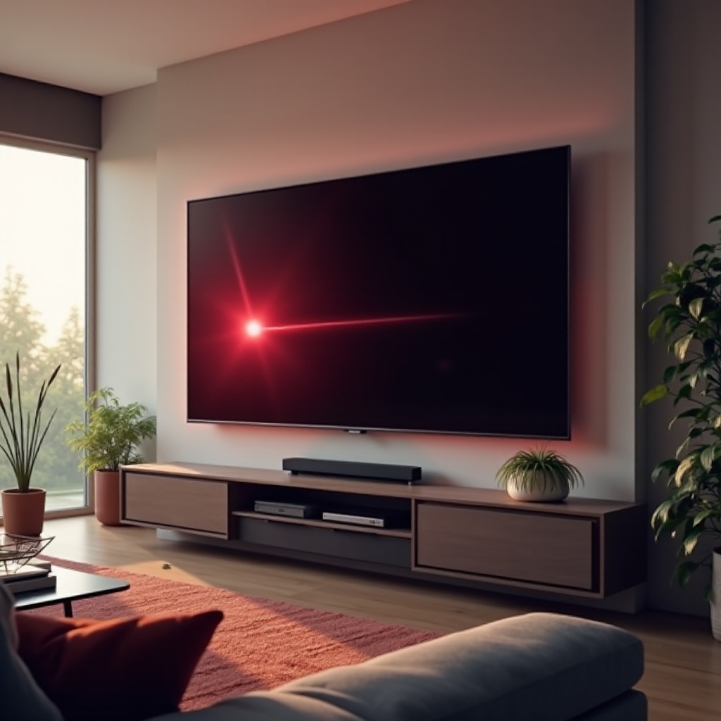 червена мигаща светлина на телевизора LG