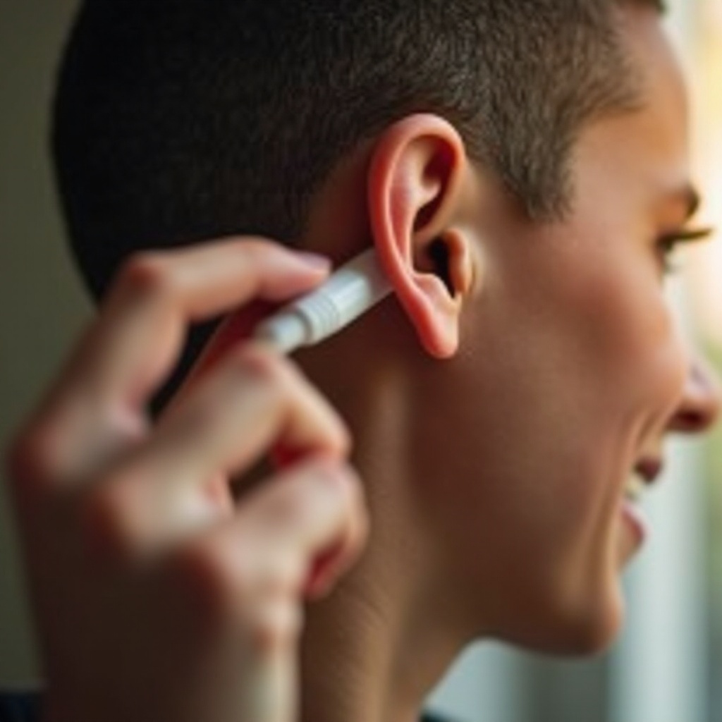 having headphone when using eardrops