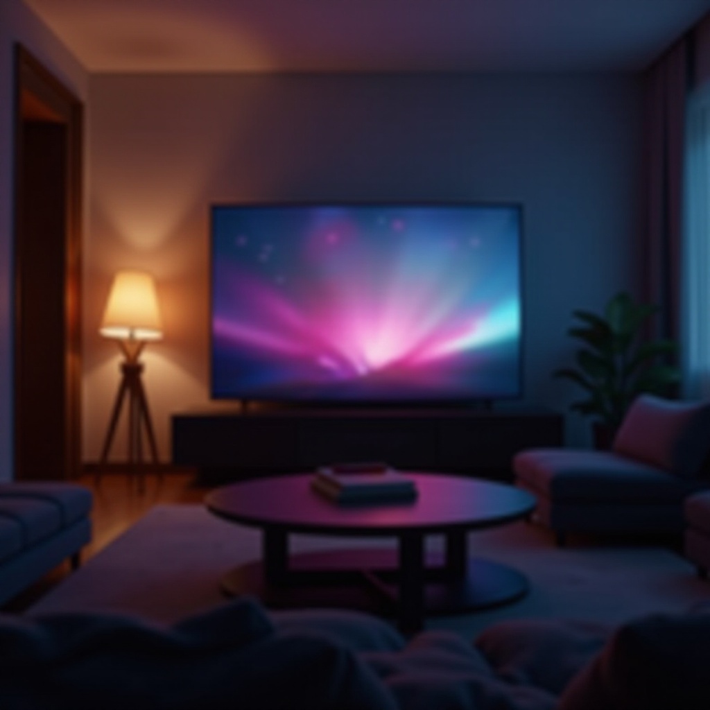 телевизор, мигающий цветами