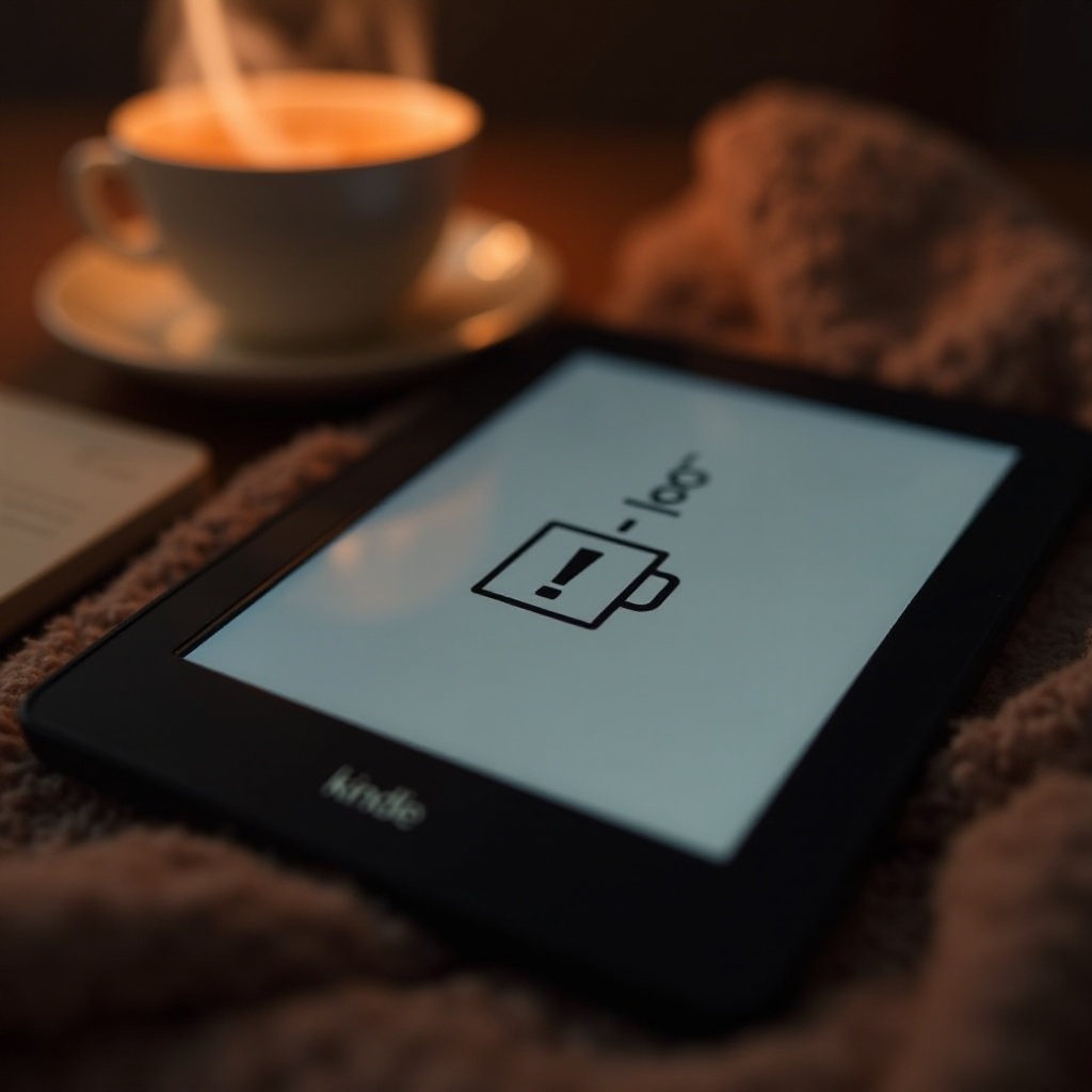 kindle exclamation mark on battery